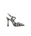 WOMEN'S ZEBRA SATIN HEELS BEATRIS 912