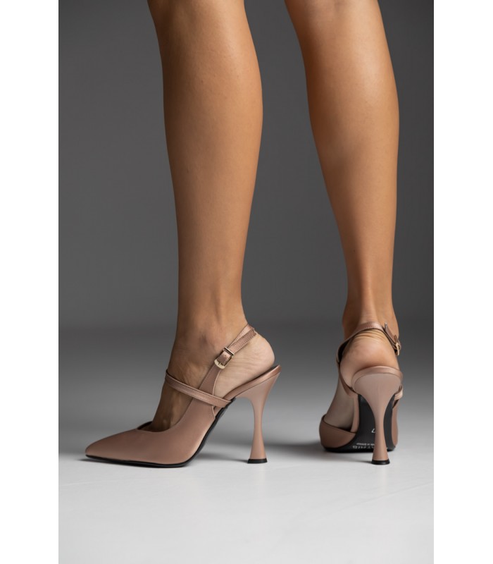 Nude satin cheap heels